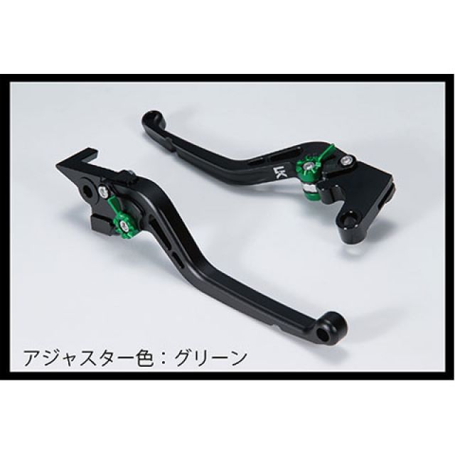 ユーカナヤ スタンダードタイプ アルミ削り出しビレットレバー(レバーカラー:マットブラック) スカイウェイブ250/TYPE S/TYPE M カラー 調整アジャスター:マットグリーン SU035-083-0111-17|モトメガネ 店