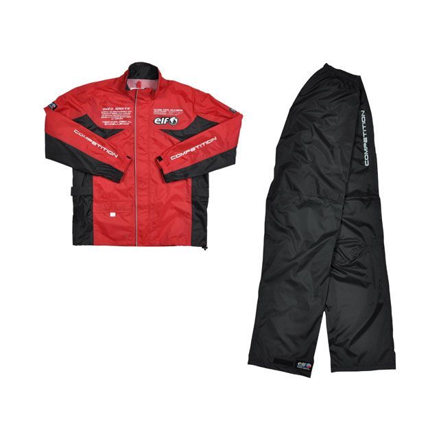 エルフ ライディングウェア ELR-3291 Rain Suit カラー レッド サイズ 3L ELR-3291|モトメガネ 店