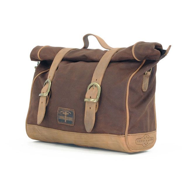 ロングライド ヘリテージ サドルバッグ・ロールトップ 9.5L（ブラウン） CUS133WBRO｜モトメガネ 店