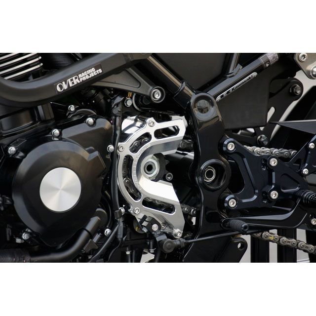 オーバーレーシング スプロケットカバー チェンジアシスト付（ブラック） Z900RS ・57-71-11B｜モトメガネ 店