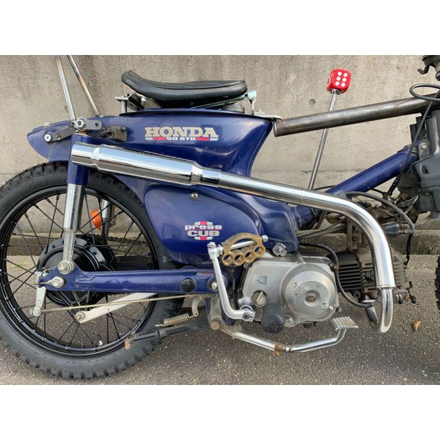 部品屋K&W カブ用ショーティーマフラー カブ P40013-1