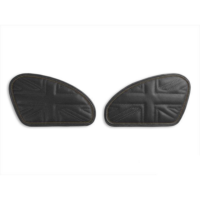 ルイモト タンクリーフ/Union Jack ニーグリップパッド カラー TEC-GRIP/ビンテージブラック/ゴールドステッチ LM-L0900724｜モトメガネ 店