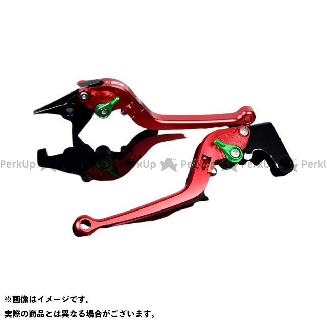 SPEEDRA アルミビレットアジャストレバーセット スタンダード可倒式（レバー本体：レッド） S1000R S1000RR アジャスター グリーン BM0402992-GN｜モトメガネ 店
