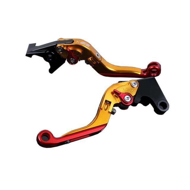 SPEEDRA アルミビレットアジャストレバーセット 可倒延長式（レバー本体：ゴールド） アジャスター レッド エクステンション レッド KA0407013-RDRD
