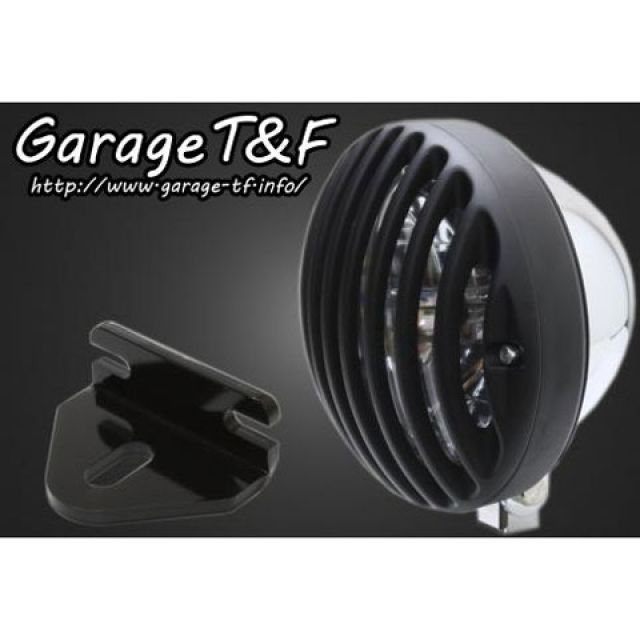 ガレージT&F 5.75インチバードゲージヘッドライト＆ライトステー（タイプE）キット 250TR ヘッドライト メッキ ゲージ ブラック ・250TRHL20