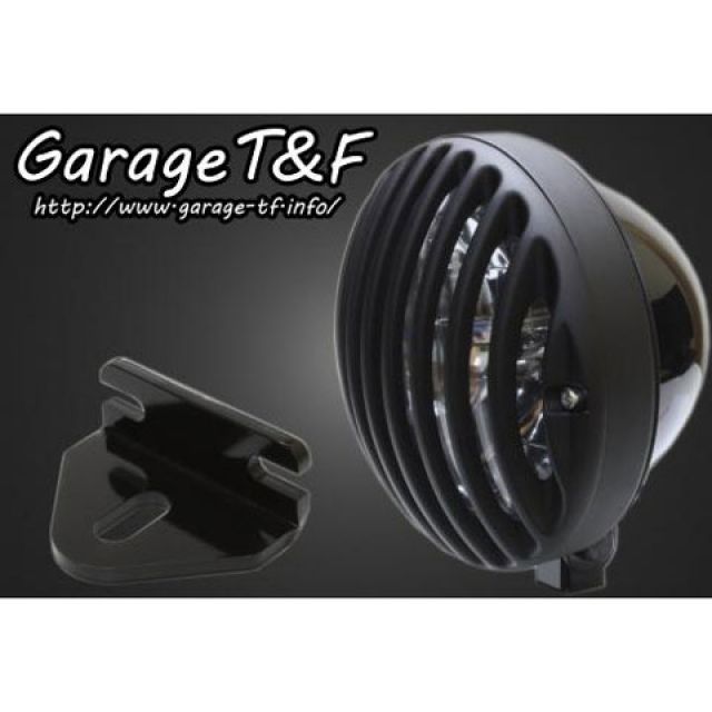 ガレージT&F 5.75インチバードゲージヘッドライト＆ライトステー（タイプE）キット 250TR ヘッドライト ブラック ゲージ ブラック ・250TRHL21