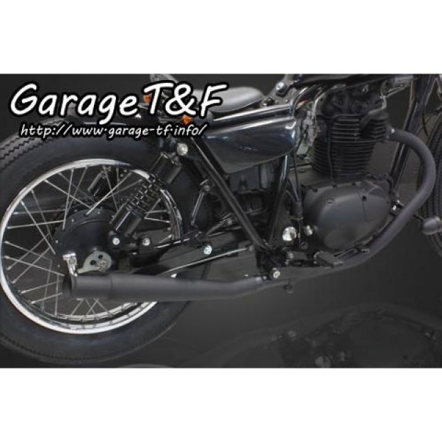 ガレージT&F アップトランペットマフラー スリップオンタイプ 250TR カラー ブラック ・250TRML07｜モトメガネ 店
