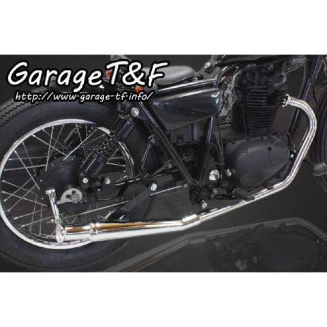 ガレージT&F アップトランペットマフラー フルエキタイプ 250TR サイレンサー メッキ エキパイ ステンレス ・250TRML10