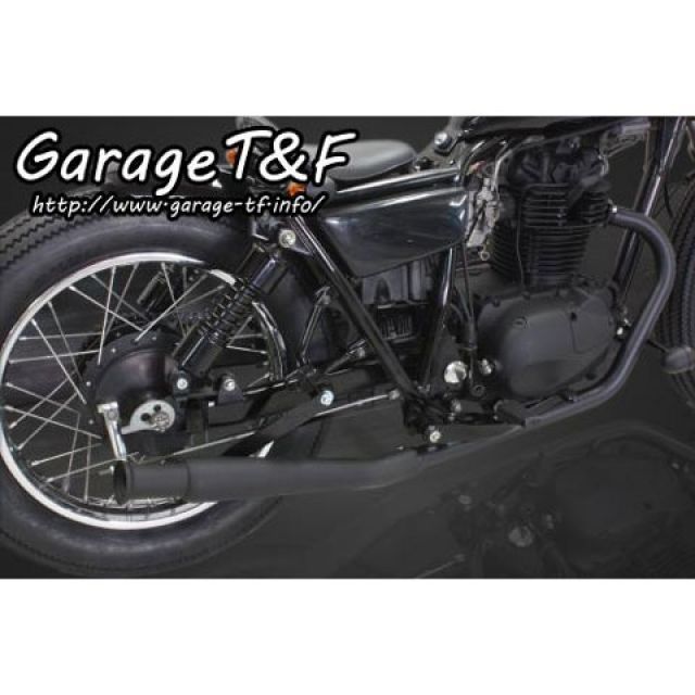 ガレージT&F アップトランペットマフラー フルエキタイプ 250TR サイレンサー ブラック エキパイ ブラック ・250TRML16