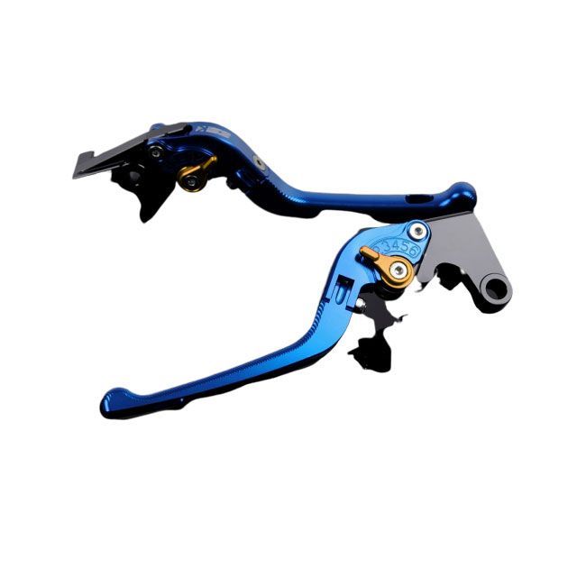 SPEEDRA アルミビレットアジャストレバーセット 3D可倒式（レバー本体：ブルー） GSX1300R隼 アジャスター ゴールド SU0406797-GD