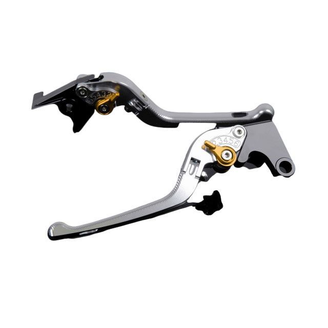 SPEEDRA アルミビレットアジャストレバーセット 3D可倒式（レバー本体：シルバー） アジャスター ゴールド TR0405185-GD