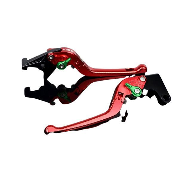 SPEEDRA アルミビレットアジャストレバーセット 3D可倒式（レバー本体：レッド） アジャスター グリーン TR0406623-GN｜モトメガネ 店
