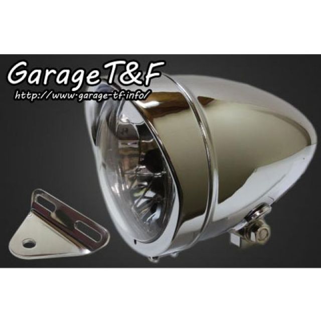 ガレージT&F 4.5インチロケットライト＆ライトステー（タイプA）キット ドラッグスター1100 カラー メッキ ・DS1100HL03｜モトメガネ 店