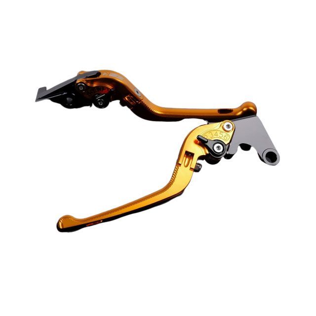 SPEEDRA アルミビレットアジャストレバーセット 3D可倒式（レバー本体：ゴールド） NMAX アジャスター ブラック LVDG032GD-BK