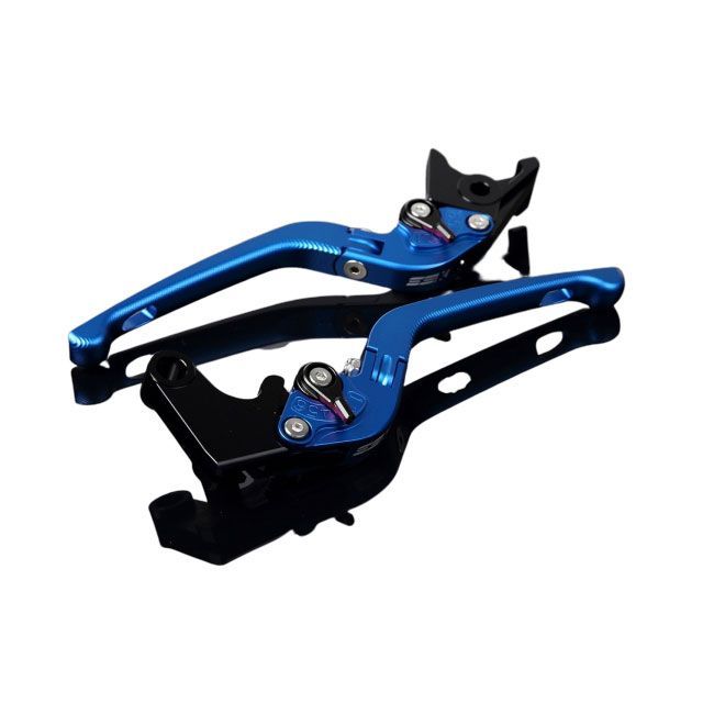 SPEEDRA アルミビレットアジャストレバーセット 3D可倒式（レバー本体：マットブルー） アジャスター マットブラック LVDM007BE-BK｜モトメガネ 店