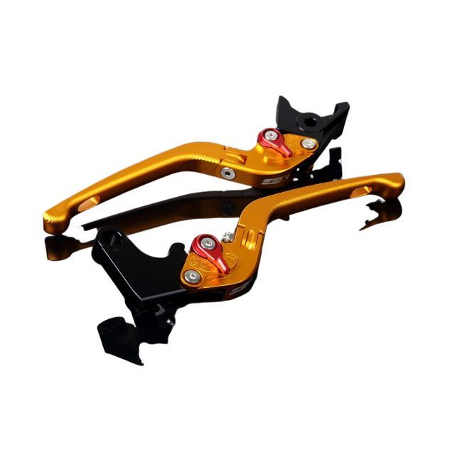 SPEEDRA アルミビレットアジャストレバーセット 3D可倒式（レバー本体：マットゴールド） CBR600RR CBR954RR アジャスター マットレッド LVDM010GD-RD