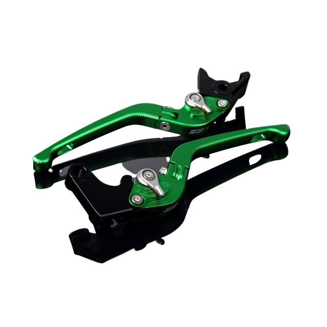 SPEEDRA アルミビレットアジャストレバーセット 3D可倒式(レバー本体:マットグリーン) アジャスター マットシルバー LVDM020GN-SR|モトメガネ 店