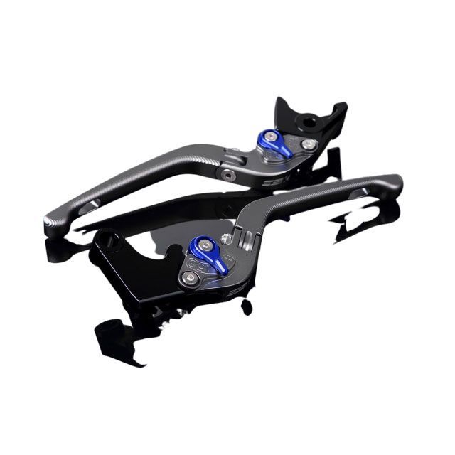 SPEEDRA アルミビレットアジャストレバーセット 3D可倒式(レバー本体:マットチタン) アジャスター マットブルー LVDM027TM-BE
