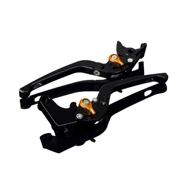 SPEEDRA アルミビレットアジャストレバーセット 3D可倒式（レバー本体：マットブラック） アジャスター マットゴールド LVDM028BK-GD