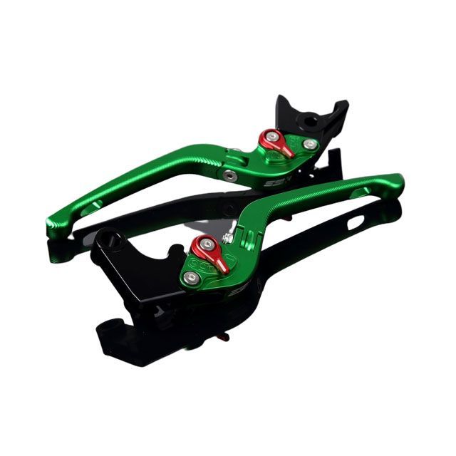 SPEEDRA アルミビレットアジャストレバーセット 3D可倒式(レバー本体:マットグリーン) アジャスター マットレッド LVDM028GN-RD|モトメガネ 店