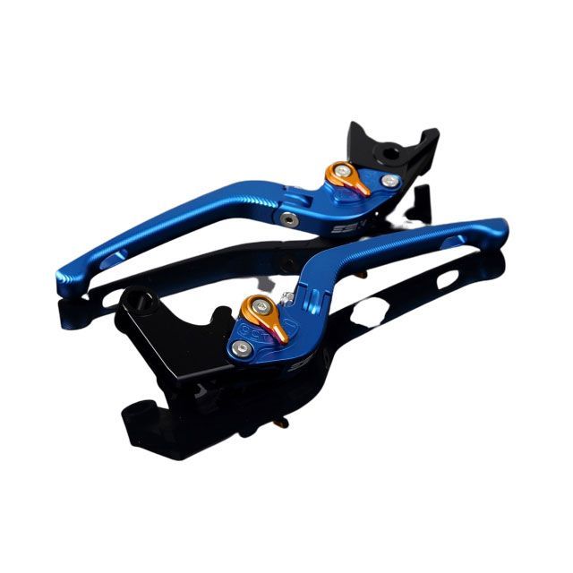 SPEEDRA アルミビレットアジャストレバーセット 3D可倒式（レバー本体：マットブルー） アジャスター マットゴールド LVDM034BE-GD｜モトメガネ 店