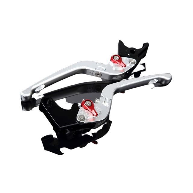 SPEEDRA アルミビレットアジャストレバーセット 3D可倒式（レバー本体：マットシルバー） アジャスター マットレッド LVDM034SR-RD