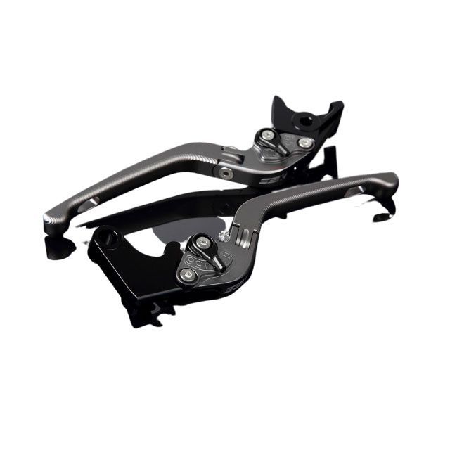 SPEEDRA アルミビレットアジャストレバーセット 3D可倒式（レバー本体：マットチタン） GSX-R1000 アジャスター マットブラック LVDM049TM-BK
