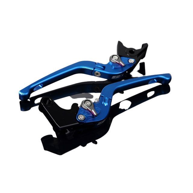 SPEEDRA アルミビレットアジャストレバーセット 3D可倒式（レバー本体：マットブルー） アジャスター マットチタン LVDM052BE-TM｜モトメガネ 店