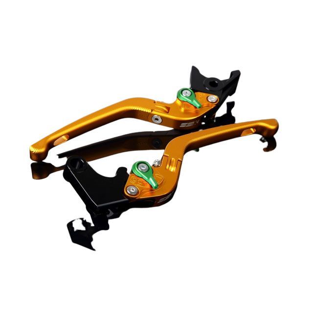 SPEEDRA アルミビレットアジャストレバーセット 3D可倒式（レバー本体：マットゴールド） アジャスター マットグリーン LVDM052GD-GN