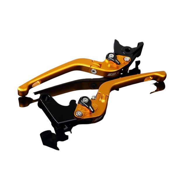 SPEEDRA アルミビレットアジャストレバーセット 3D可倒式（レバー本体：マットゴールド） アジャスター マットブラック LVDM059GD-BK