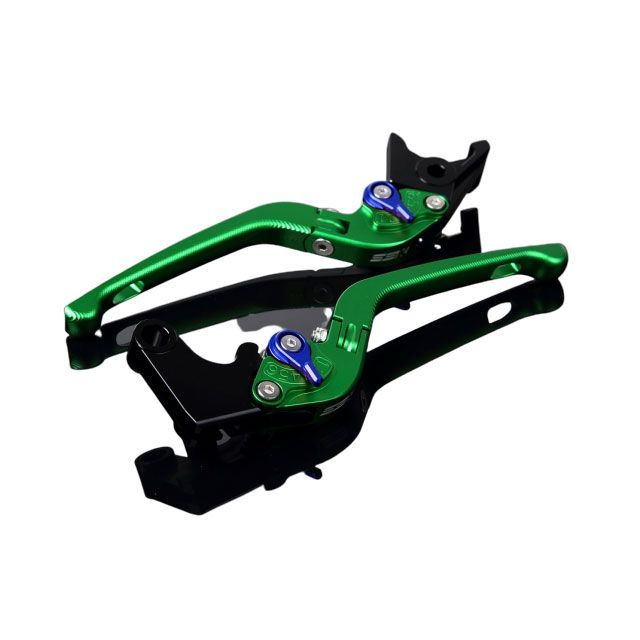 SPEEDRA アルミビレットアジャストレバーセット 3D可倒式（レバー本体：マットグリーン） アジャスター マットブルー LVDM062GN-BE