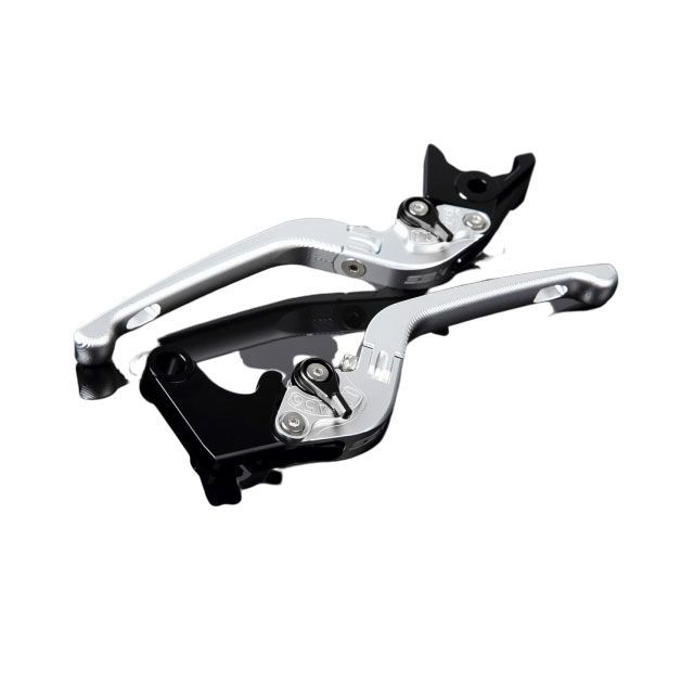 SPEEDRA アルミビレットアジャストレバーセット 3D可倒式（レバー本体：マットシルバー） アジャスター マットブラック LVDM071SR-BK