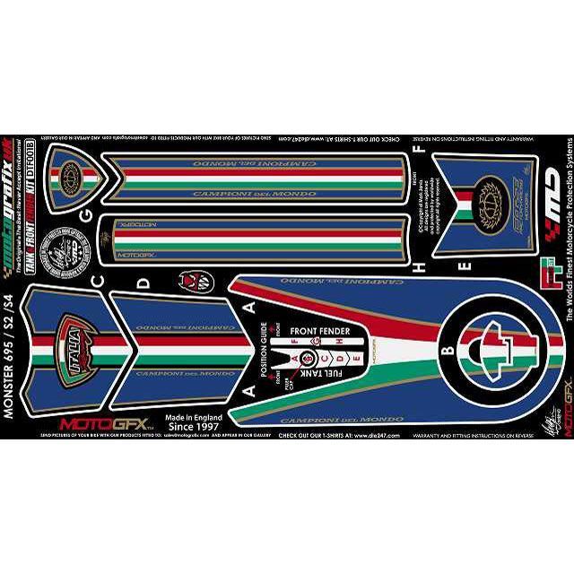 モトグラフィックス ボディパッド?タンク/フロントフェンダー タイプ DTF001B MT-DTF001B｜モトメガネ 店 12,859円