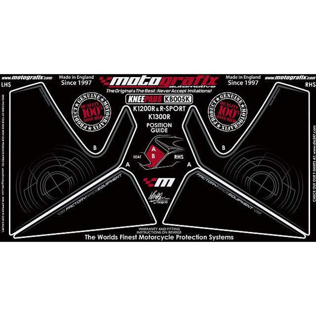 モトグラフィックス ボディパッド Knee BMW K1200R/R-Sport タイプ KB005K MT-KB005K｜モトメガネ 店