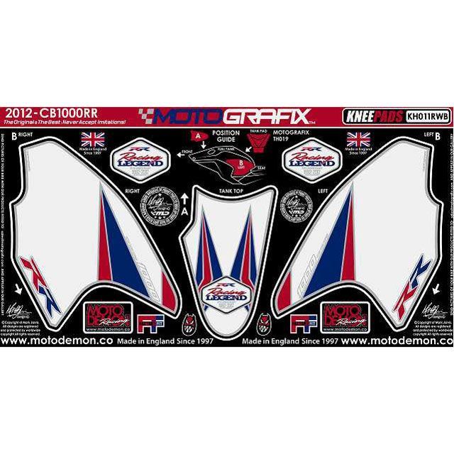 モトグラフィックス ボディパッド Knee ホンダ CBR1000RR タイプ KH011RWB MT-KH011RWB｜モトメガネ 店 12,182円