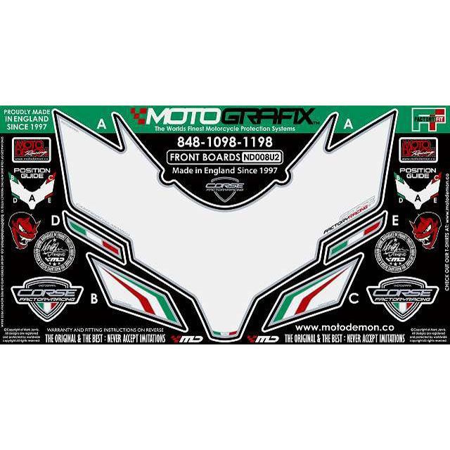 モトグラフィックス ボディパッド Front ドゥカティ 848/1098/1198 タイプ ND008U2 MT-ND008U2｜モトメガネ 店 12,013円