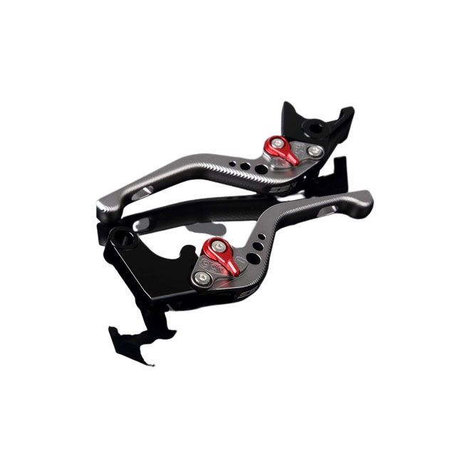 SPEEDRA アルミビレットアジャストレバーセット 3Dショート（レバー本体：マットチタン） アジャスター マットレッド LVFM048TM-RD