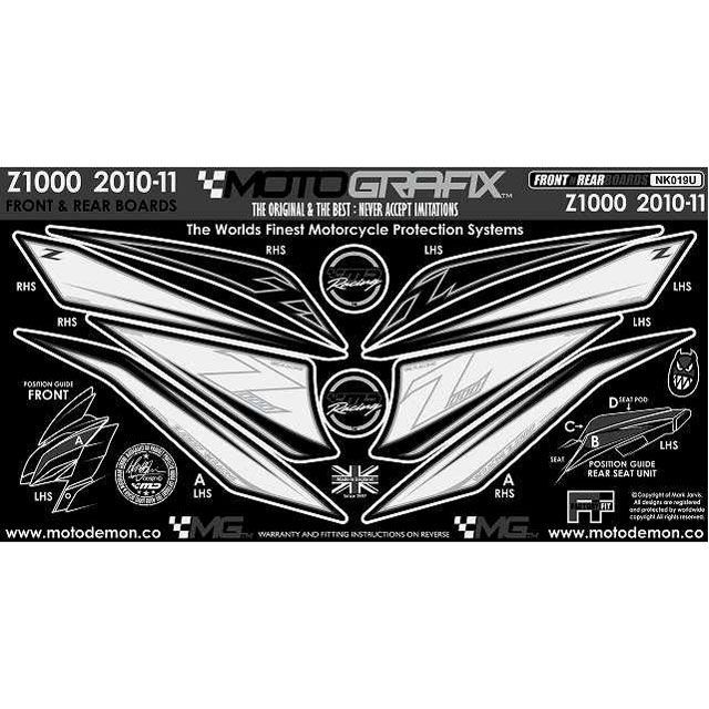 モトグラフィックス ボディパッド Front カワサキ Z1000 タイプ NK019U MT-NK019U｜モトメガネ 店