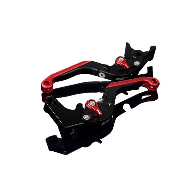SPEEDRA アルミビレットアジャストレバーセット 可倒延長式（レバー本体：マットブラック） アジャスター マットレッド エクステンション マットレッド LVGM025BK-RDRD