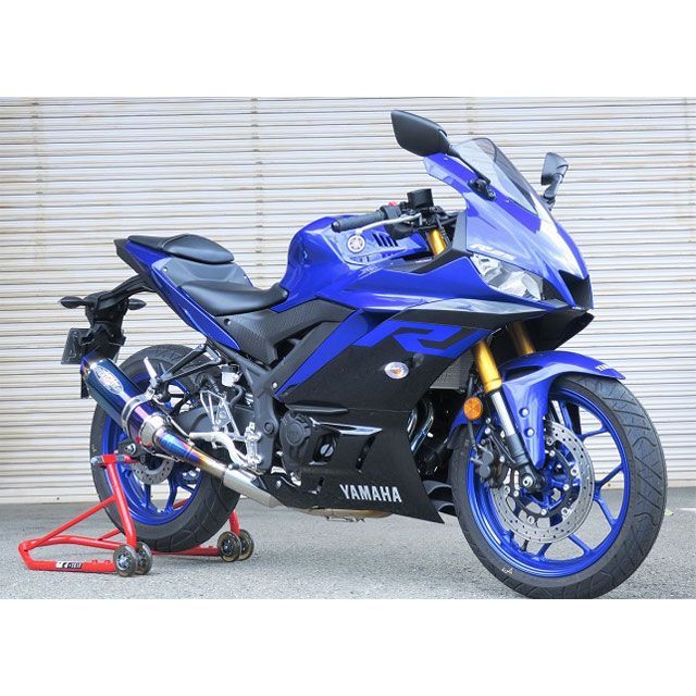 ビートジャパン NASSERT Evolution Type II フルエキゾーストマフラー（ブルーチタン） YZF-R25/MT-25 0227-Y53-BL