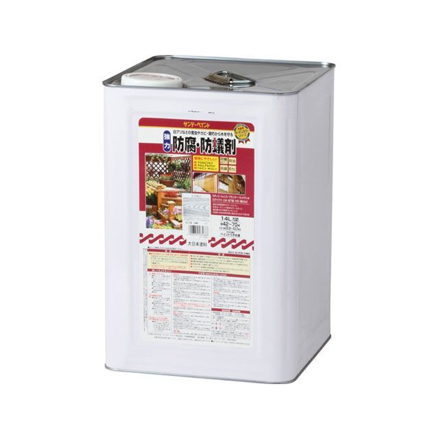 サンデーペイント 強力防腐防蟻剤 透明 14L #265688|モトメガネ 店