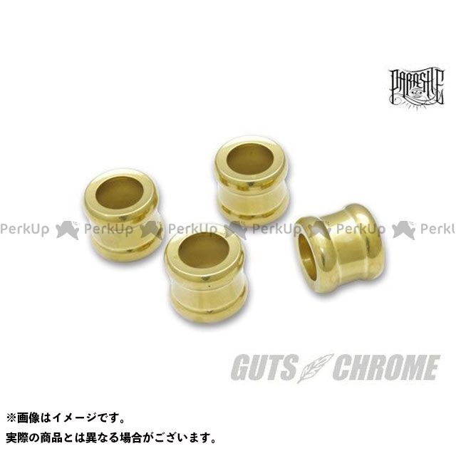 ガッツクローム プッシュロッドカラー タイプ6 ブラス ナックル、パン、ショベル、エボ、ツインカム PA-006B