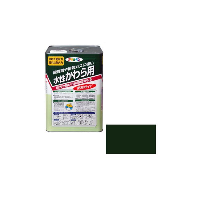 アサヒペン 水性かわら用 14L（アイリッシュグリーン） AP9010007
