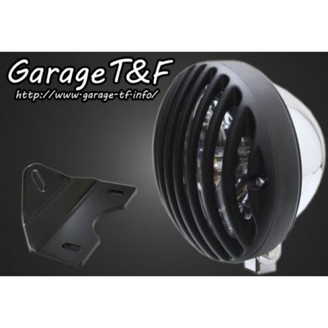 ガレージT&F 5.75インチバードゲージヘッドライト＆ライトステー（タイプG）キット ヘッドライト メッキ ゲージ ブラック ・EST250HL20