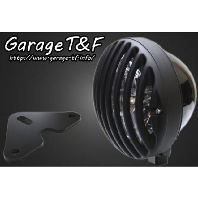 ガレージT&F 5.75インチバードゲージヘッドライト＆ライトステー（タイプF）キット グラストラッカー グラストラッカービッグボーイ ヘッドライト ブラック ゲージ ブラック ・GT250HL21
