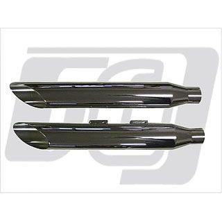 クロームワークス スリップオンマフラー 3インチ・スラッシュカット 2007年以降 FATBOY&デュース(A) FLSTF/FXSTD 202360|モトメガネ 店