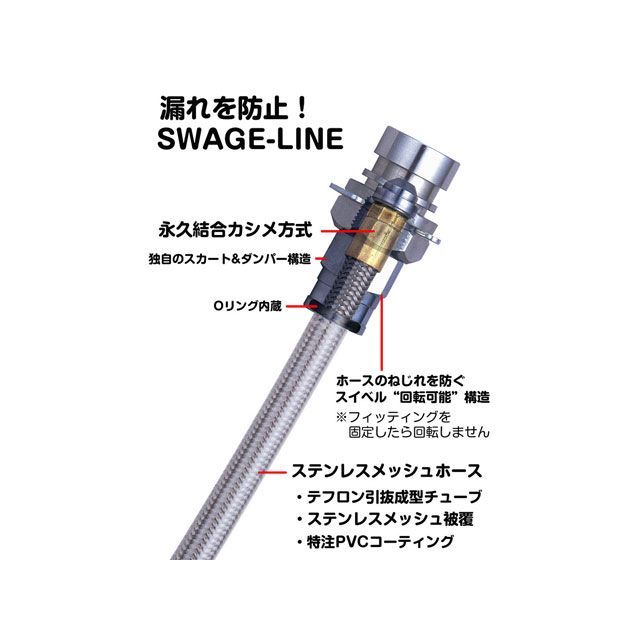 SWAGE-LINE ブレーキ ホースキット GX110 JZX110 W ヴェロッサ マーク