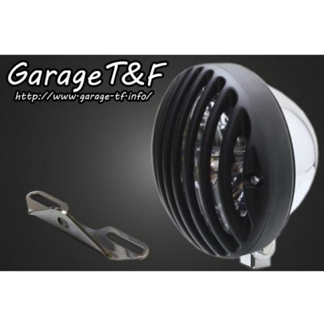 ガレージT&F 5.75インチバードゲージヘッドライト＆ライトステー（タイプB）キット バルカン400クラシック ヘッドライト メッキ ゲージ ブラック ・VUL400HL40