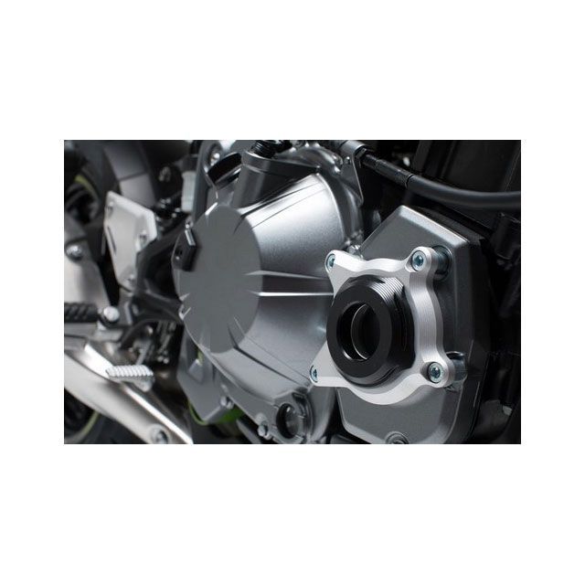 SWモテック エンジンケースプロテクター ブラック/シルバー Kawasaki Z900（16-）｜MSS.08.868.10000 sw_MSS_08_868_10000