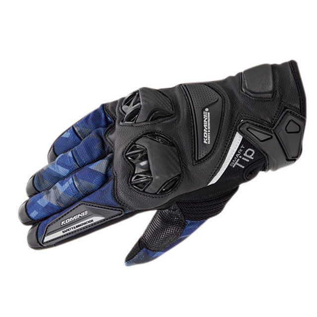 コミネ 2020春夏モデル GK-234 プロテクトレザーメッシュグローブ（プレイドネイビー） サイズ 2XL ・06-234